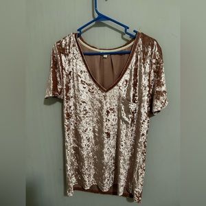 Velour v neck POL top, like new condition